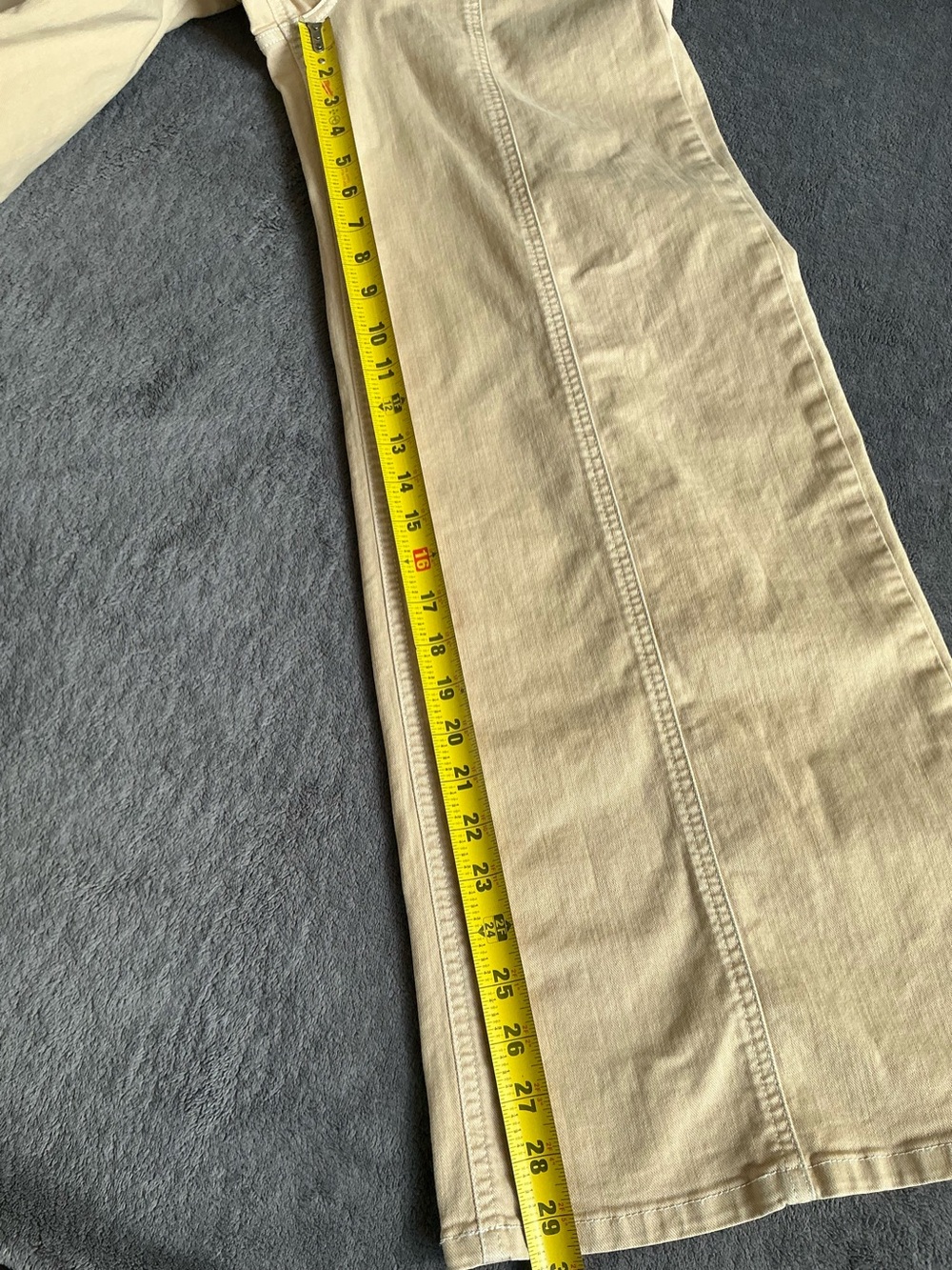 Maeve by Anthropologie Wide Leg Crop Seamed Pants Khaki Tan Size 29 - Picture 7 of 12